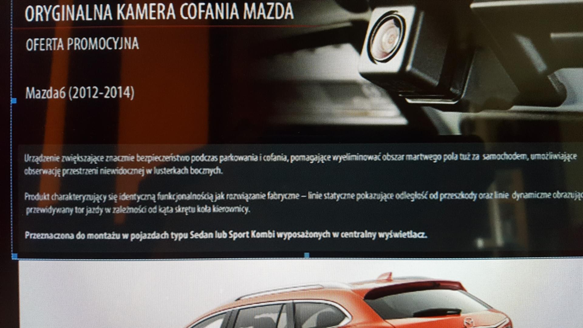 Mazda 6 Forum • Czujniki przód i tył oraz kamera cofania