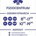 tablica informacyjna gabinet Fizjo Centrum Kluczbork