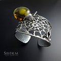 pająk - #sklep internetowy #www.silverum.com.pl #biżuteria srebrna #bursztyn #Gdańsk #artystyczna biżuteria #wyroby jubilerskie #bransoletka #kolczyki #pierscionek #wisiorek