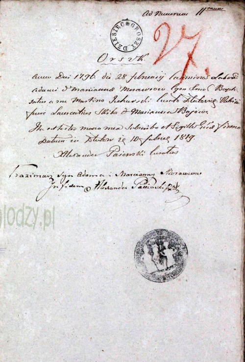 Aneks z 1819 rok Morawiec Kazimierz