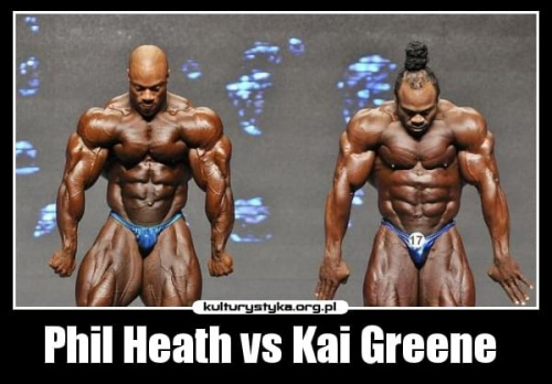 Phil Heath vs Kai Greene, zawody kulturystyczne, kulturyści, memy, kulturystyka